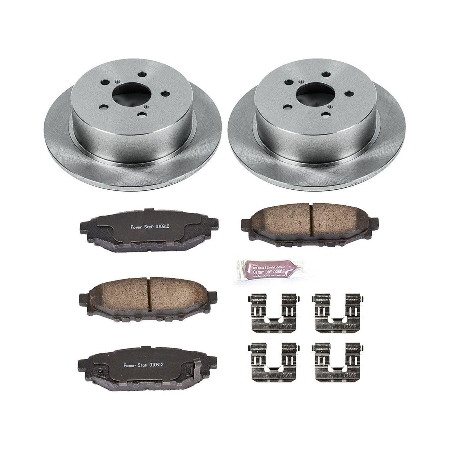 Power Stop Rear Stock Replacement Brake Pad and Rotor Kit KOE4632