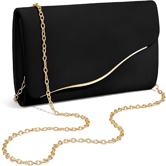 AOMRCOL Clutch Purses for Women Formal Evening Clutch with Detachable Chain Faux Purse for Wedding Party