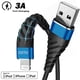 thumbnail image 2 of Cable USB de carga rápida 3A para iPhone 14, 11, 12, 13 Pro, X, XS Max, 6, 7, 8 Plus, SE, iPad, Cable de datos del cargador del teléfono, 1/2/3m, 10 pies, 2 of 5