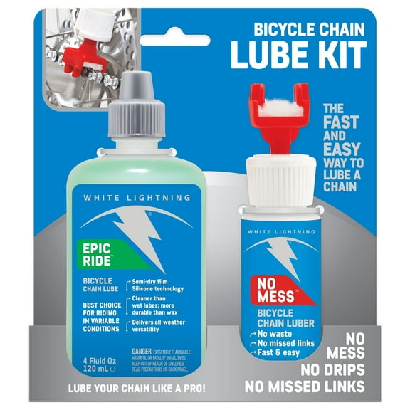 White Lightning No Mess Bicycle Chain Lubricant Kit