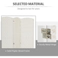 thumbnail image 4 of HOMCOM Room Divider, 3 Panel Folding Privacy Screen, 6FT Tall Portable Wicker Weave Partition Wall Divider for Bedroom, Home Office, White, 4 of 9