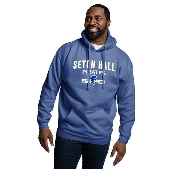 Men's-League Collegiate Wear Blue Seton Hall Pirates Essentials 2.0 Fleece Pullover Hoodie