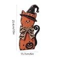 thumbnail image 6 of syligr Wooden Black Cat Figurine for Halloween Decorations, Black Cat Ornament for Mantel Shelf, Vintage Halloween Decor for Table Centerpiece, Home Party Decor Gift, 8Inch, 6 of 6