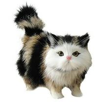 nTRIUQJ Animal Cat Toy Realistic Lifelike Stuffed Interactive Pet Doll For Kids Children Decorative B