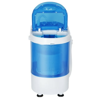 Costway 26lbs Portable Semi-Automatic Washing Machine w/Built-In Drain Pump Blue