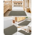 thumbnail image 7 of Smiry Waffle Bathroom Rugs 36x24, Extra Soft Absorbent Bath Mat, Non Slip Quick Dry Bath Rugs for Bathroom Floor, Tub and Home Decor with Tassels Boho, Green, 7 of 7