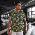 thumbnail image 3 of Wukai Citrus Fruits Elegant Lemons Print Men's Short-Sleeved Mesh T-Shirt,Quick-Dry Short Sleeve Workout T-Shirt-6X-Large, 3 of 8