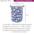 thumbnail image 6 of Sortora Large Laundry Basket, Waterproof Canvas Laundry Hamper, Collapsible Storage Basket Bin for Kids Room, Toy Organizer, Nursery Hamper, Clothes Hamper, Baseball, 6 of 7