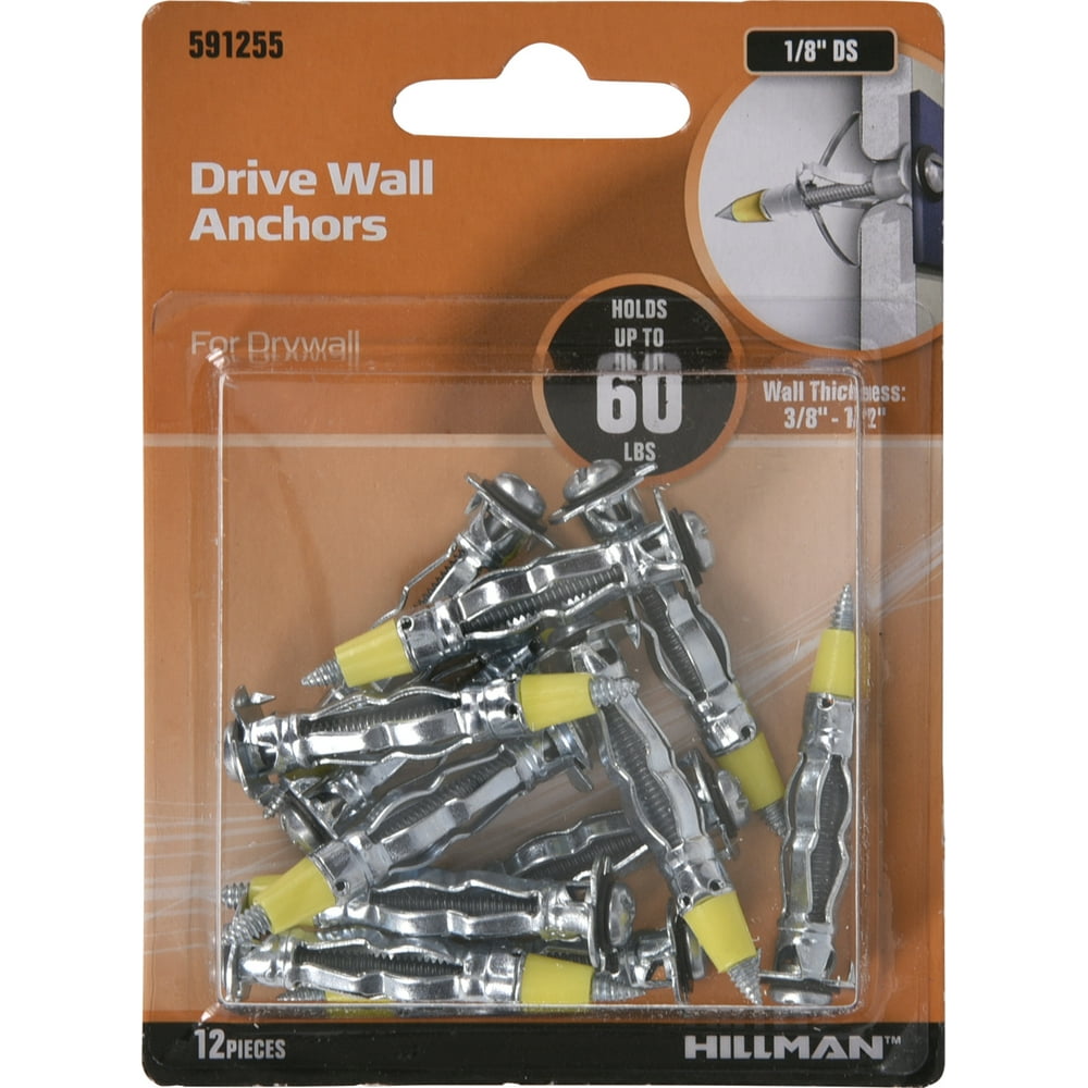 Hillman Steel Drive Wall Anchors (1/8" DS) 12 Pieces