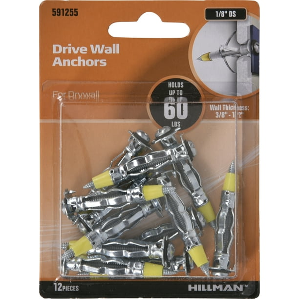 Hillman Steel Drive Wall Anchors (1/8" DS) 12 Pieces