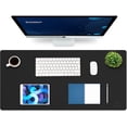 thumbnail image 1 of Desk Mat, Desk Mat, Desk Mat 43cm x 90cm, Laptop Mat, Desk Mat for Office and Home, Double Sided (Black), 1 of 6