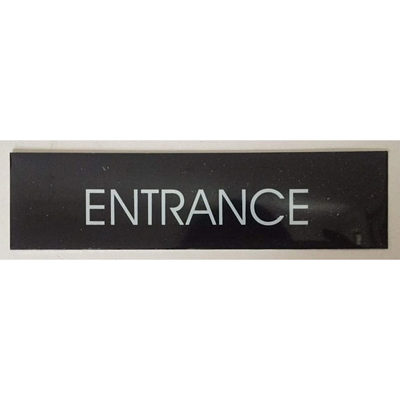 ENTRANCE SIGN (BLACK ALUMINUM)