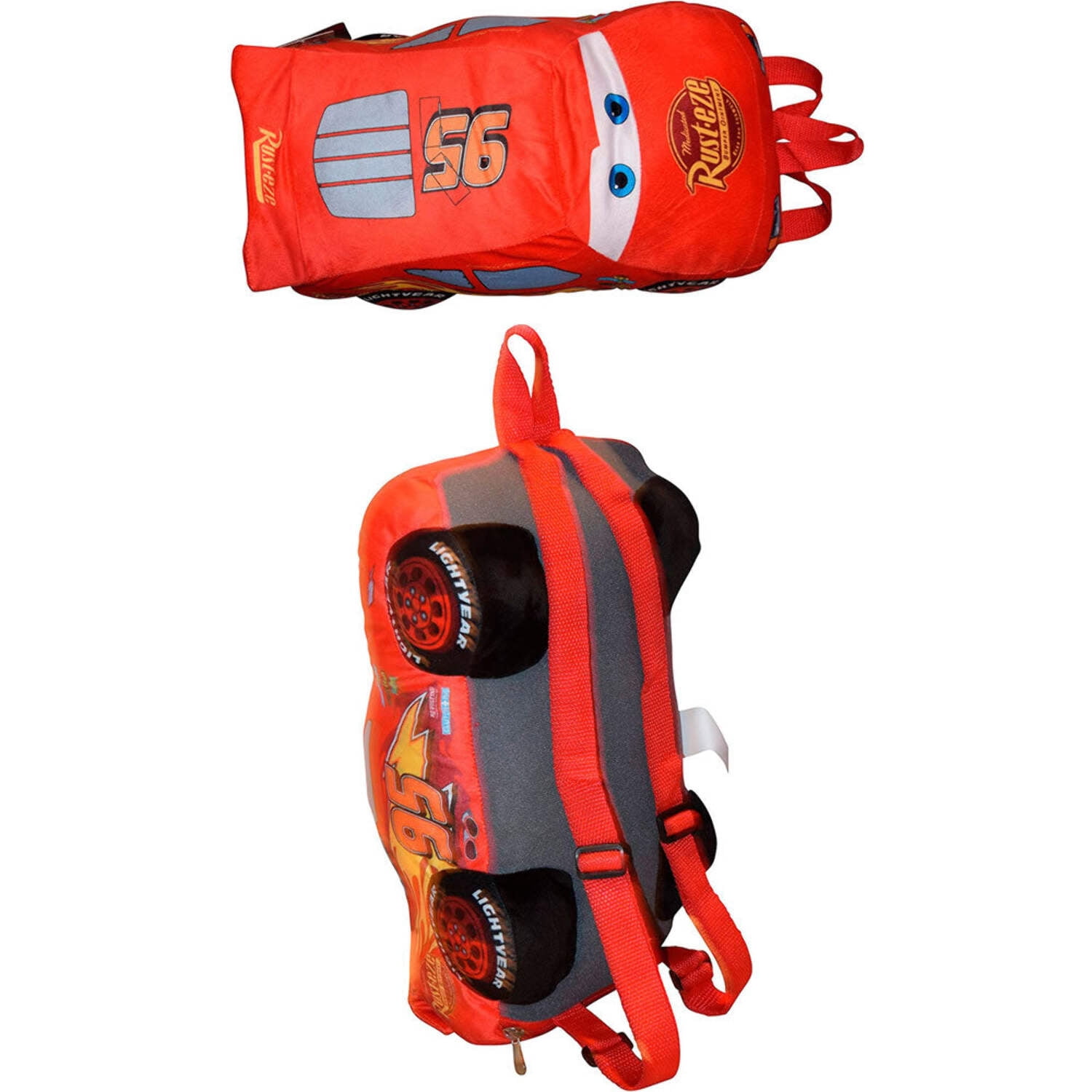 Cars 3 - 17” Plush Backpack - Lightning McQueen Amazon.com: Disney Cars Lightning McQueen 16 main image 2