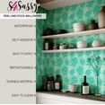 thumbnail image 4 of S4Sassy Peel and Stick Wall Covering, Coral Reef Removable Wall Wrap - Green Instant Walls Makeover Mural for Bathroom, Laundry Room, Closet - Self-Adhesive Wallpaper Vinyl -25"x360", 4 of 9