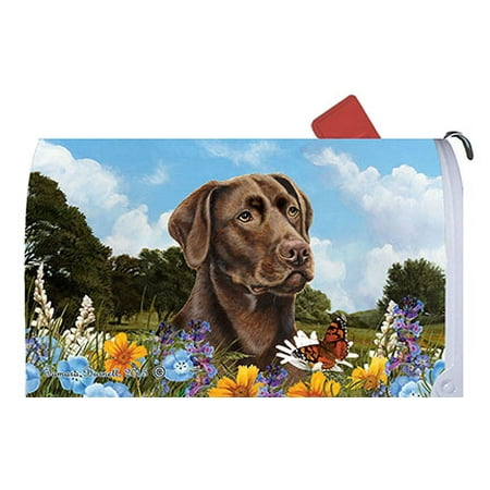 Chocolate Labrador - Best of Breed Summer Flowers Dog Breed Mail Box (Best Chocolate Subscription Box)