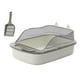 thumbnail image 3 of Arena para gatos grande, caja de arena, inodoro para gatos, bandeja de arena con forma de dibujos animados, sartén grande gris, 3 of 9