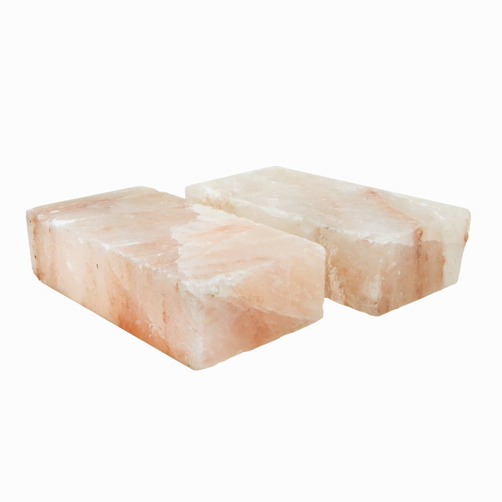 Himalayan Salt Crystal Foot Detox Blocks Set of 2 (4 x 8 x 2 Inch