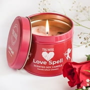 Love Spell - Candles for Home Scented - Velas Aromáticas para el Hogar - 5 oz Soy Wax - Natural Clean Organic Non Toxic - for Aromatherapy Meditation Gift Bathroom - Long Lasting - Heavily Scented