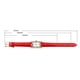 thumbnail image 3 of Reloj rectangular para mujer con bisel decorado con cristales Reloj de pulsera clásico con forma de tanque cuadrado y esfera transparente que luce elegante (pulsera de acero y oro rosa), 3 of 3