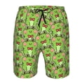 thumbnail image 3 of Goofa Maillot de Bain Homme Imprimé Grenouille Verte Mignonne Été Séchage Rapide Short de Plage-Moyen, 3 of 6