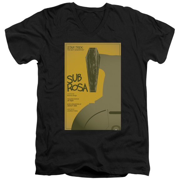 Star Trek - Tng Season 7 Episode 14 - Slim Fit V Neck Shirt - Medium