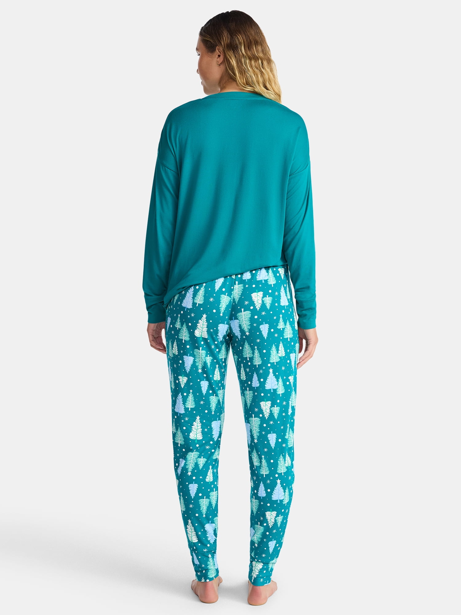 Jaclyn Women's and Women's Plus Holiday Graphic Sleep Tee and Jogger Pants Pajama Set, 2-Piece, Sizes XS-3X
