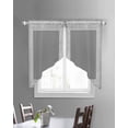 thumbnail image 3 of Grey Geometric Swag Valances for Windows, Bohemia Tribal Farm Tribal Patterned Rod Pocket Sheer Valances for Large Windows, Swag Toppers Light Filtering for Kitchen Living Room 2 Panels 36''x45'', 3 of 5