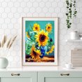thumbnail image 4 of Cuadros Decorativos Kit de pintura por números Girasol Cuadro digital pintado a mano sin marco Wdftyju embutido en tela, 4 of 9