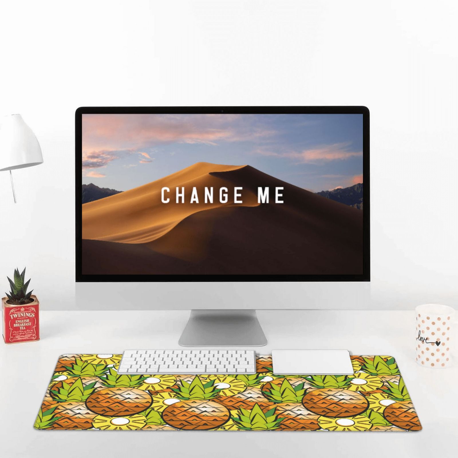 Kdxio Tropical Summer Fruit Print Large Gaming Mouse Pad,Non-Slip Base,Water Resist Keyboard Pad for Gamer,Office & Home,29.5 x 15.8 in