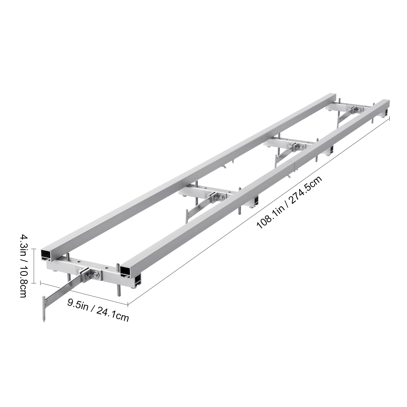 KFFKFF Chainsaw Milling Rail Guide Rail Mill Guide System 4 Crossbar Kits 9 ft