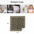thumbnail image 5 of Sage Green Floral Boho Cloth Napkins, Ethnic Tribe Abstract Art Flower Washable and Reusable Dinner Napkins Set of 6, Table Napkin for Kitchen Party Birthday Wedding Hotel Housewarming 20"x20", 5 of 9