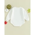 thumbnail image 5 of Musuos Baby Halloween Rompers 6 12 18 24Months Letter Print Long Sleeve Round Neck Bodysuit Infant Loose Fit Jumpsuits for Boys Girls, 5 of 10