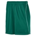 thumbnail image 1 of Youth Wicking Soccer Shorts With Piping S Dark Green/White, 1 of 4