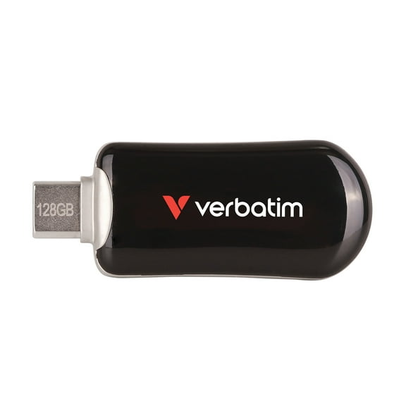 Verbatim Plectra USB-C Flash Drive, Black (128 GB)