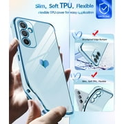 LeYi for Samsung Galaxy A54 5G Case with Tempered Glass Screen Protector 2 Pack, Blue