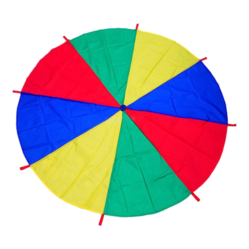 6 Feet 8 Handle Kids Parachute Outdoor Toy Children Game Exercise Sport Toy 