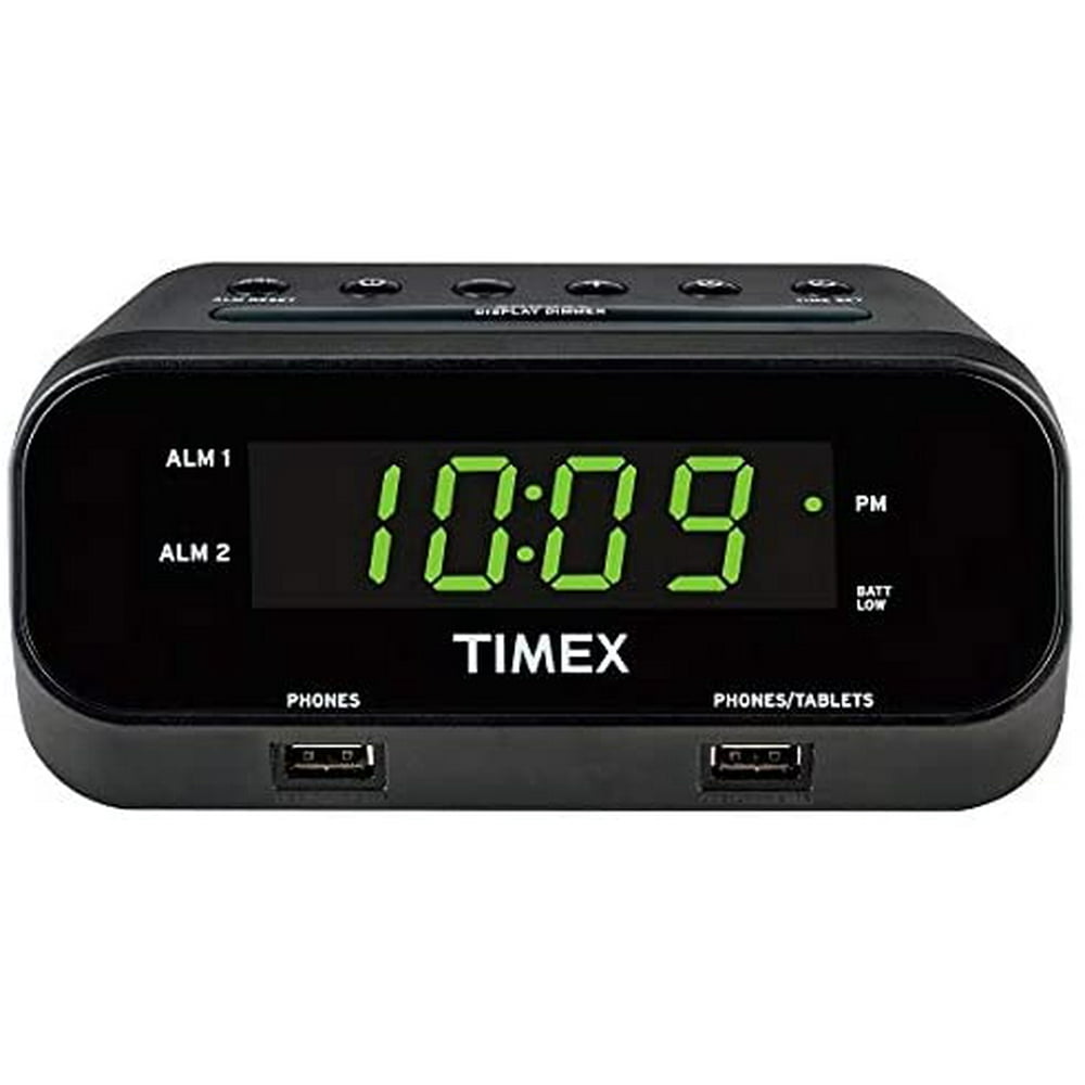 timex battery operated travel alarm clock