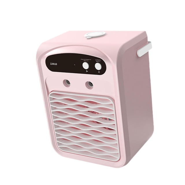 Mini aire acondicionado aire acondicionado portátil 1000 ml versátil Ventilador de enfriamiento de niebla recargable Ventilador personal para pesca en Rosa