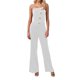 thumbnail image 1 of Mono con hombros descubiertos y detalle de botones para mujer - Pantalones acampanados, verano, S-XXL, 1 of 4
