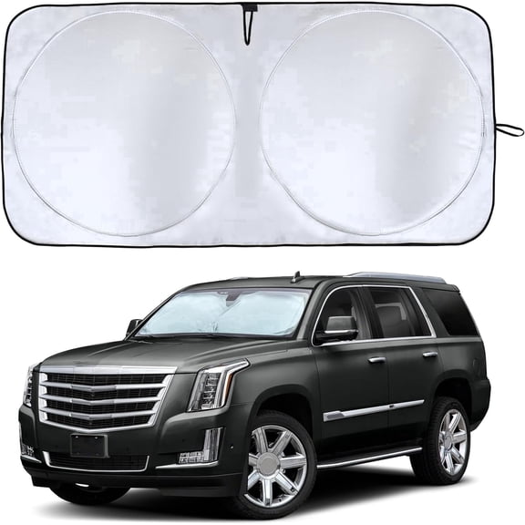 EcoNour Large Windshield Sunshade, Reflective UV Heat Block Car Sun Shade, Foldable Front Window Cover