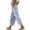 Light Blue, variant on Women Side Stripe Pants Y2k Elastic Waist Wide Leg Baggy Track Pant Lace Trim Parachute Pants with Pockets Black,S
