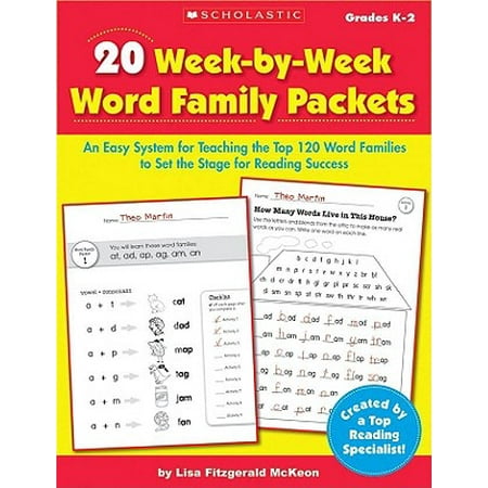 Teaching Systems - 20 Week-By-Week Word Family Packets : An Easy System for Teaching the Top 120 Word Families to Set the Stage for Reading Success