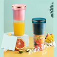 thumbnail image 2 of Portable Blender Shakes And Smoothies USB Rechargeable Cordless Mixer Easy To Carry For Home Office Pink, 2 of 7