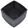 thumbnail image 3 of Mesa auxiliar de exterior Benzara 53 x 53 x 37 cm, ratán gris, 3 of 5
