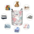 thumbnail image 6 of LNWH Laundry Basket, Cute Pastel Cartoon Cats Pattern Foldable Laundry Hamper With Handles Waterproof, Medium, 6 of 8