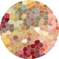 thumbnail image 1 of Ahgly Company Indoor Round Traditional Orange Persian Area Rugs, 4' Round, 1 of 6
