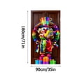 thumbnail image 3 of Decorative Carnival Door Curtain, Mardi Gras Party Decoration, 36X72 Inch - Grommeted With Decorative Ribbon, Attached For Hanging - For Home Parties, Carnival Events, Festival, 3 of 5