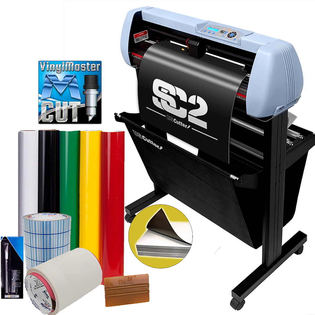 Sign Cutting Machine w/Software Plotter 28" USCutter Vinyl Cutter Supplies 