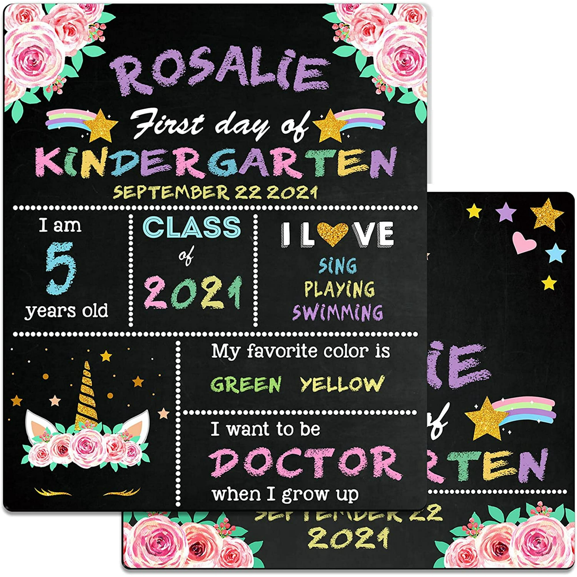 First Day of School Chalkboard, 10