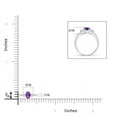 thumbnail image 4 of ANGARA Natural Classic Oval Amethyst and Diamond Three Stone Ring in 14K White Gold for Women (Size-5x3mm) | February Birthstone, Birthday, Anniversary, Jewelry Gift for Women | Natural Amethyst Ring, 4 of 8